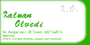 kalman olvedi business card